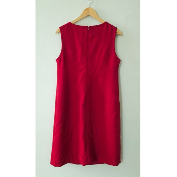 Red Talbots Established 1947 Sheath Midi Dress - Picture 3 of 3